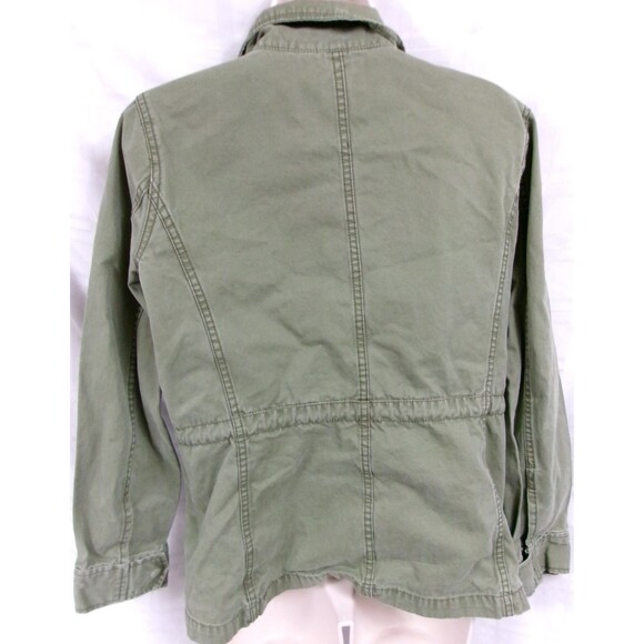 Madewell Womens Green Field Military Zip Utility Jacket Cotton Size Medium - Picture 5 of 6